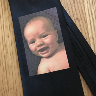 Baby Photo on Man’s Necktie